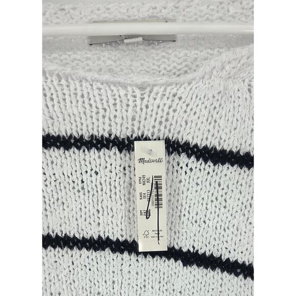 NWT Madewell Boatneck Pullover Sweater Black White Size XXL Retail $110 - Picture 7 of 11